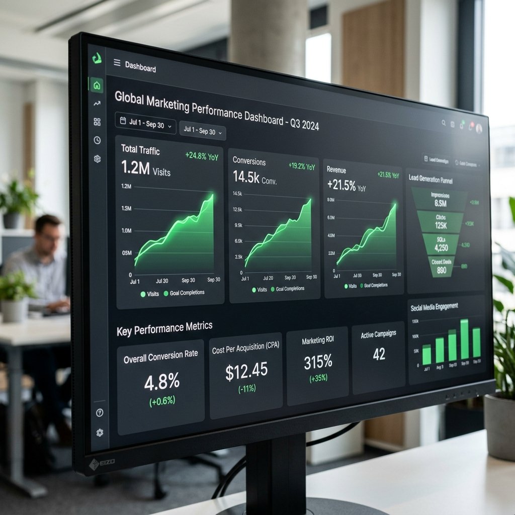 Marketing Performance Analytics Dashboard Mockup